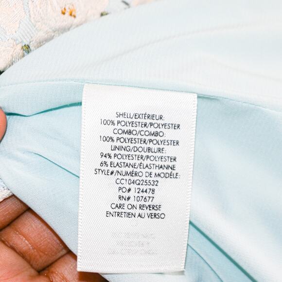 Alice+ Olivia $295 Tayla Structured Tie Shoulder Mini Dress Floral Blue white 0 - Picture 10 of 11